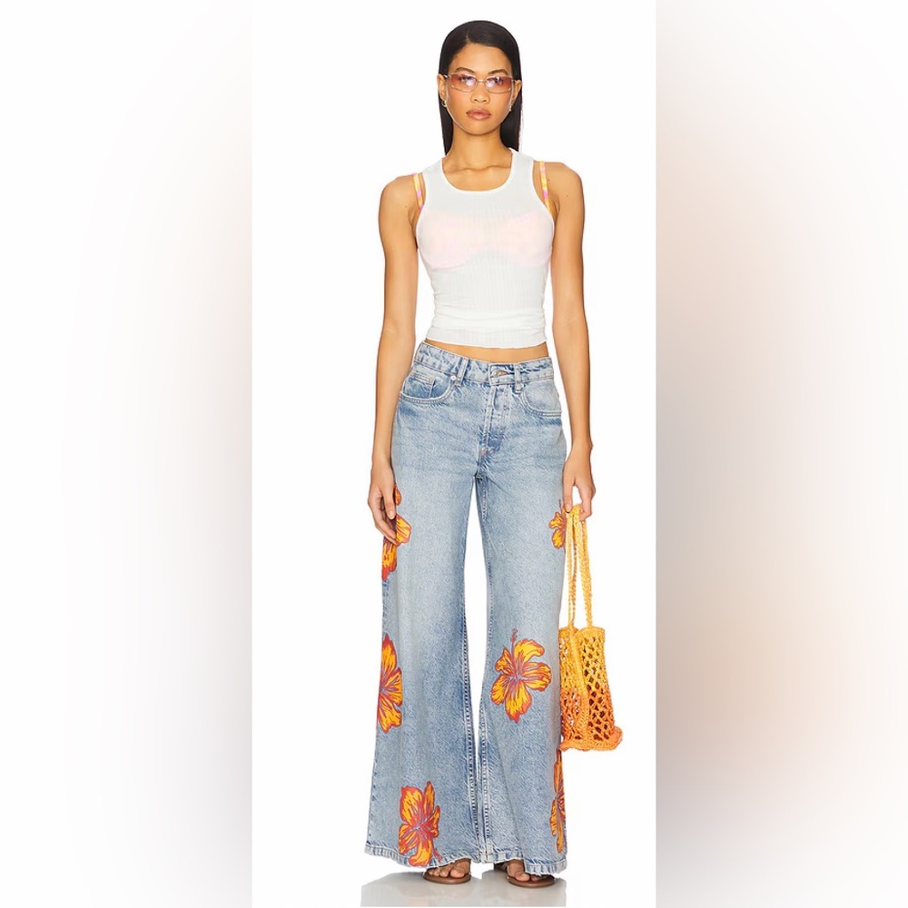 FREE PEOPLE Palisades Wide Leg Jeans $168 MSRP NWT (Sold Out on FP) - Picture 8 of 8